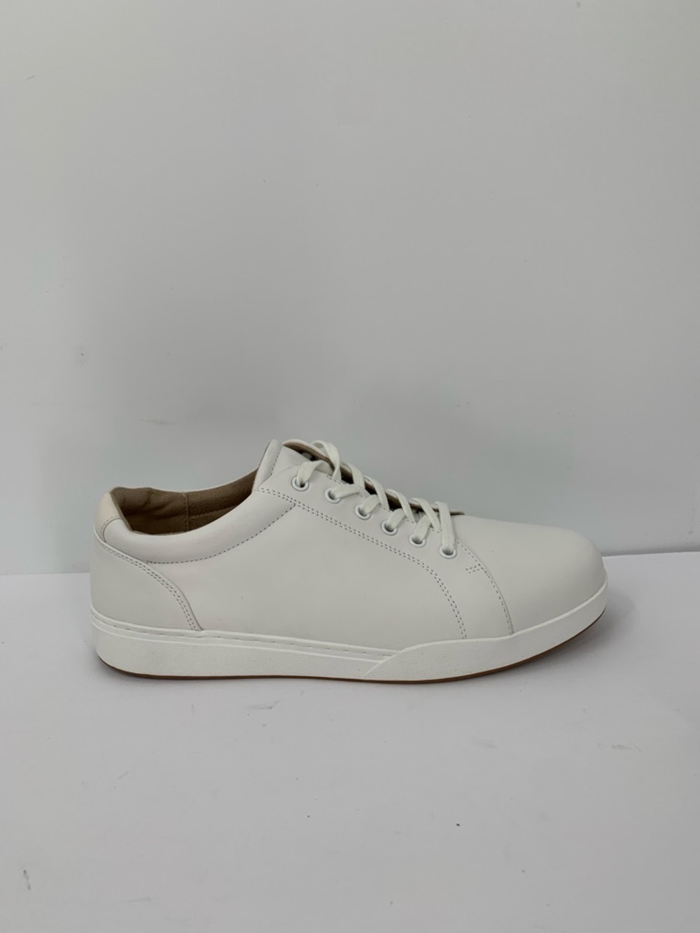 ABEO Encore lace sneaker shoe white leather tie comfort footbed EUC 9.5 WIDE